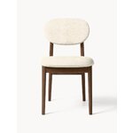 White-brown upholstered chair (ash)