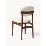 White-brown upholstered chair (ash)