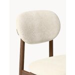 White-brown upholstered chair (ash)