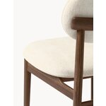 White-brown upholstered chair (ash)
