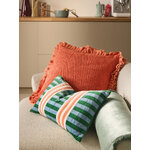 Orange Knitted Ruffled Pillowcase Pansy (WW) 50x50
