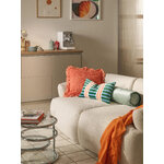 Orange Knitted Ruffled Pillowcase Pansy (WW) 50x50