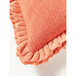 Orange Knitted Ruffled Pillowcase Pansy (WW) 50x50