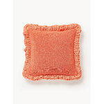 Orange Knitted Ruffled Pillowcase Pansy (WW) 50x50