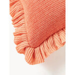 Orange Knitted Ruffled Pillowcase Pansy (WW) 50x50