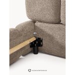 Dark beige upholstered bed (tayla) 140x200