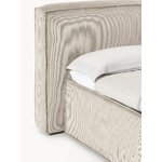 Beige velvet bed (lennon)160x200
