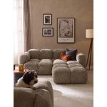 Taupe color design modular corner sofa (tayla)