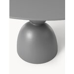 Pilkas apvalus valgomojo stalas (šafrano spalvos) d=140