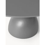 Pilkas apvalus valgomojo stalas (šafrano spalvos) d=140