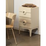 Light beige solid wood bedside table merge (woood)