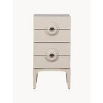 Light beige solid wood bedside table merge (woood)