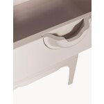 Light beige solid wood bedside table merge (woood)