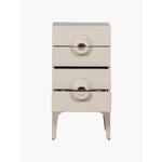 Light beige solid wood bedside table merge (woood)