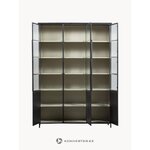 Melna vitrīnas skapja eksponāts XL3 (koka)