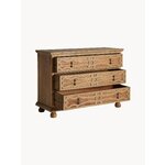 Brown solid wood chest of drawers rumford (vical)