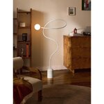 Balta dizaina grīdas lampa (Alina)