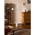 Balta dizaino grindų lempa (alina)