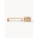 Light brown solid wood coffee table (amad)