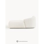 Balts Bouclé dīvāna modulis (Sofija)