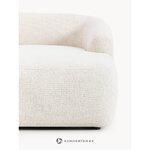 Balts Bouclé dīvāna modulis (Sofija)