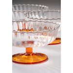 Orange dessert bowl (flora) 4 pcs