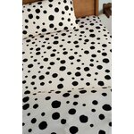 Beige-Black Elasticated Linen (Rigmor Dot) 160x200