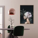 Wall picture with black frame floral diva 1 (malerifabrikken)