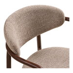 Dining Chair with Armrests Levanto Sand-Colored/Dark Brown Wood Imitation (House Nordic)