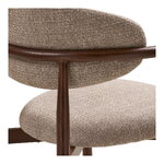 Dining Chair with Armrests Levanto Sand-Colored/Dark Brown Wood Imitation (House Nordic)