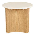 Brown-White Small Round Coffee Table Motril (House Nordic)