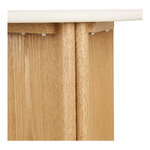 Brown-White Small Round Coffee Table Motril (House Nordic)