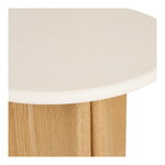 Brown-White Small Round Coffee Table Motril (House Nordic)