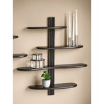 Black Solid Wood Wall Shelf Aliano (House Nordic)