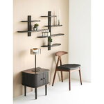 Black Solid Wood Wall Shelf Aliano (House Nordic)