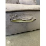 Gray velvet lounge chair (biarritz)