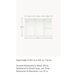 Valkoinen vaatekaappi liukuovilla (charlotte)