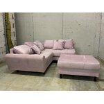 Strong beauty flaws of the pink corner sofa bed (rice).