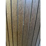 Dark brown round extendable dining table (filo) 120-160 with cosmetic flaws.