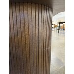 Dark brown round extendable dining table (filo) 120-160 with cosmetic flaws.