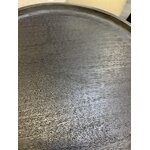 Musta mangopuinen sohvapöytä (benno) kauneusvirheellä d=50