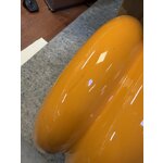 Orange flower pot (rudi) with cosmetic flaws