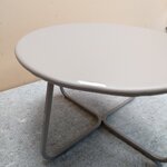 Beige metal garden sofa table (sunderland) d=65 intact, boxed, with cosmetic defects, hall sample