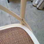 White solid wood chair cross (bizzotto) with cosmetic flaws.