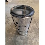 Hõbedane Disain Öökapp Componibili (Kartell)
