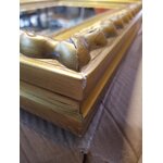 Golden design wall mirror (goldie) with beauty flaws
