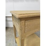 Light brown solid wood bedside table (provence) in a box, with cosmetic defects.