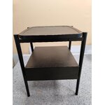 Black bedside table (libby) with a cosmetic defect