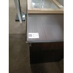 Dark brown solid wood TV stand cubrix intact