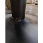 Musta pyöreä ruokapöytä (menorca) d=100 tahroilla
